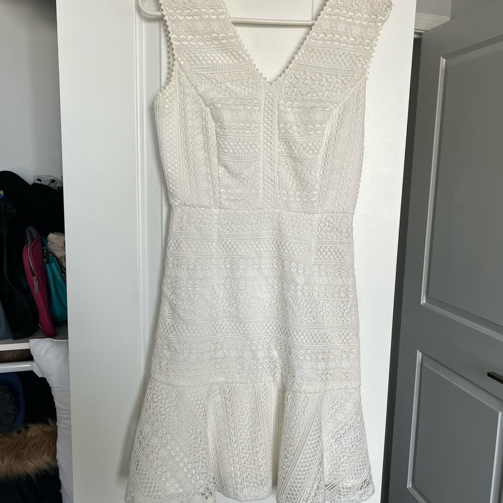 Elegant White Lace Dress
